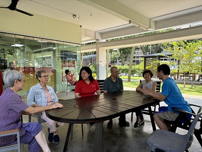 Caregiver Glenn interacting with other caregivers