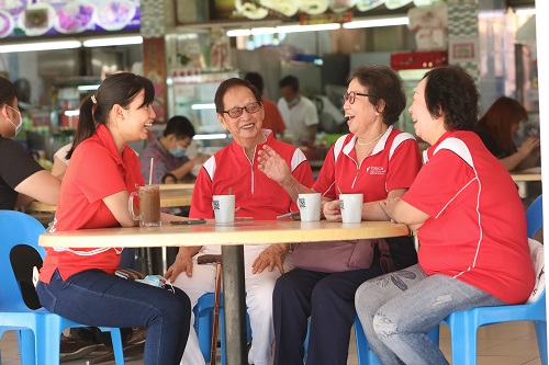 Mr Chong Mdm Boo with seniors